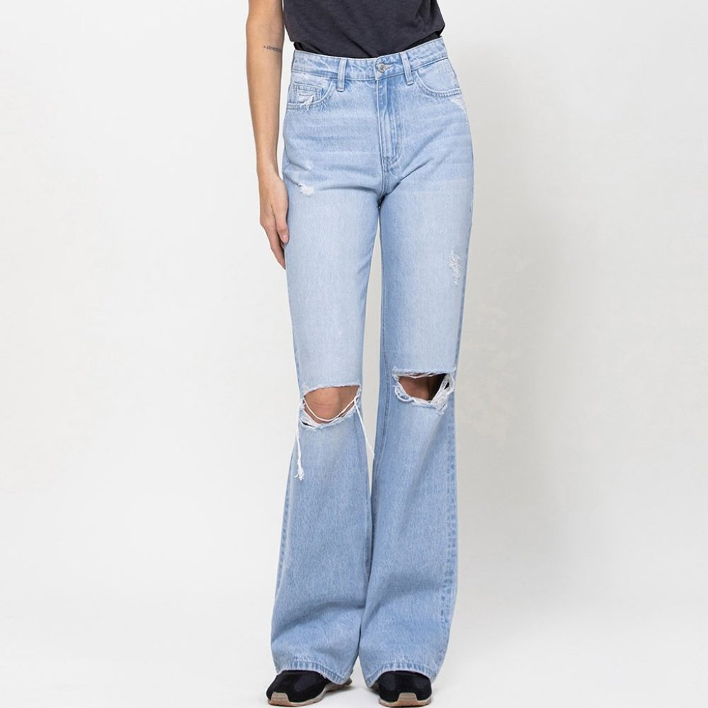 90's Vintage Flare Jeans / Size 24 / VERVET by Flying Monkey